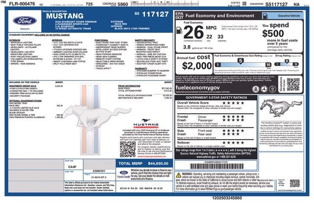 2025 Ford Mustang EcoBoost® Premium Fastback