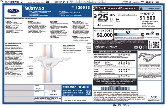 2026 Ford Mustang EcoBoost® Premium Fastback