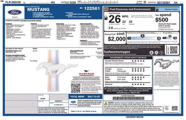2025 Ford Mustang EcoBoost® Fastback
