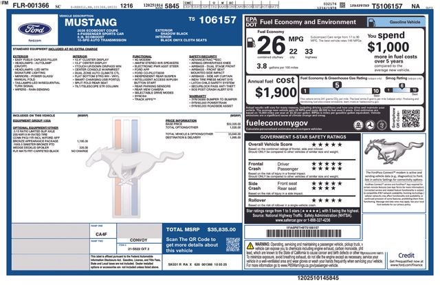 2026 Ford Mustang EcoBoost® Fastback