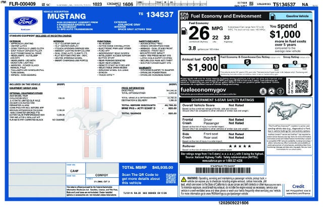 2026 Ford Mustang EcoBoost® Premium Convertible