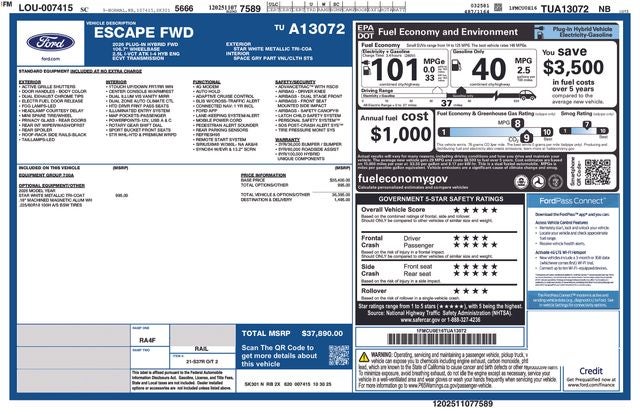2026 Ford Escape Plug-in Hybrid