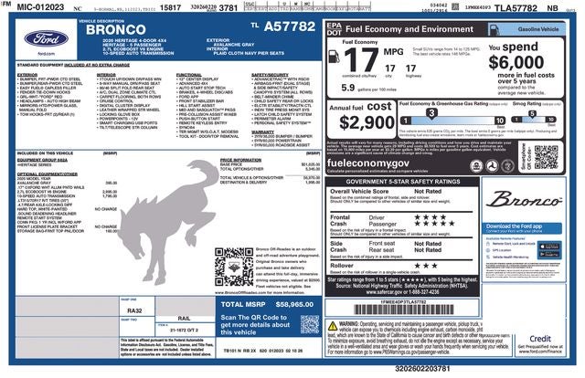 2026 Ford Bronco Heritage Edition