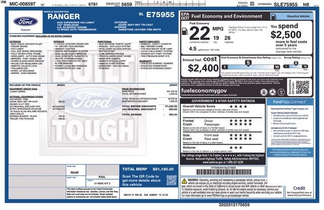 2025 Ford Ranger LARIAT®