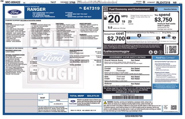 2024 Ford Ranger Lariat