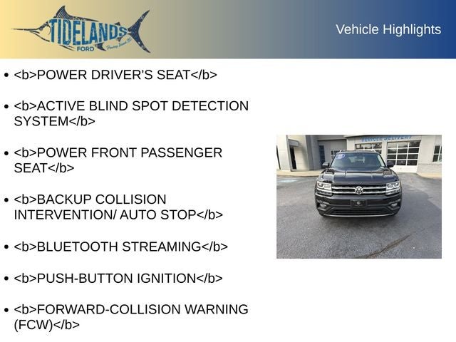 2019 Volkswagen Atlas 2.0T SE w/Technology w/Technology