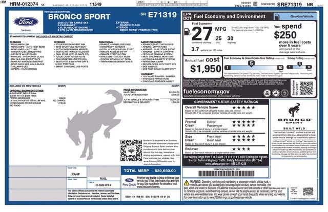 2025 Ford Bronco Sport Outer Banks®