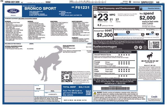 2025 Ford Bronco Sport Badlands®