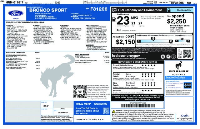 2026 Ford Bronco Sport Badlands®